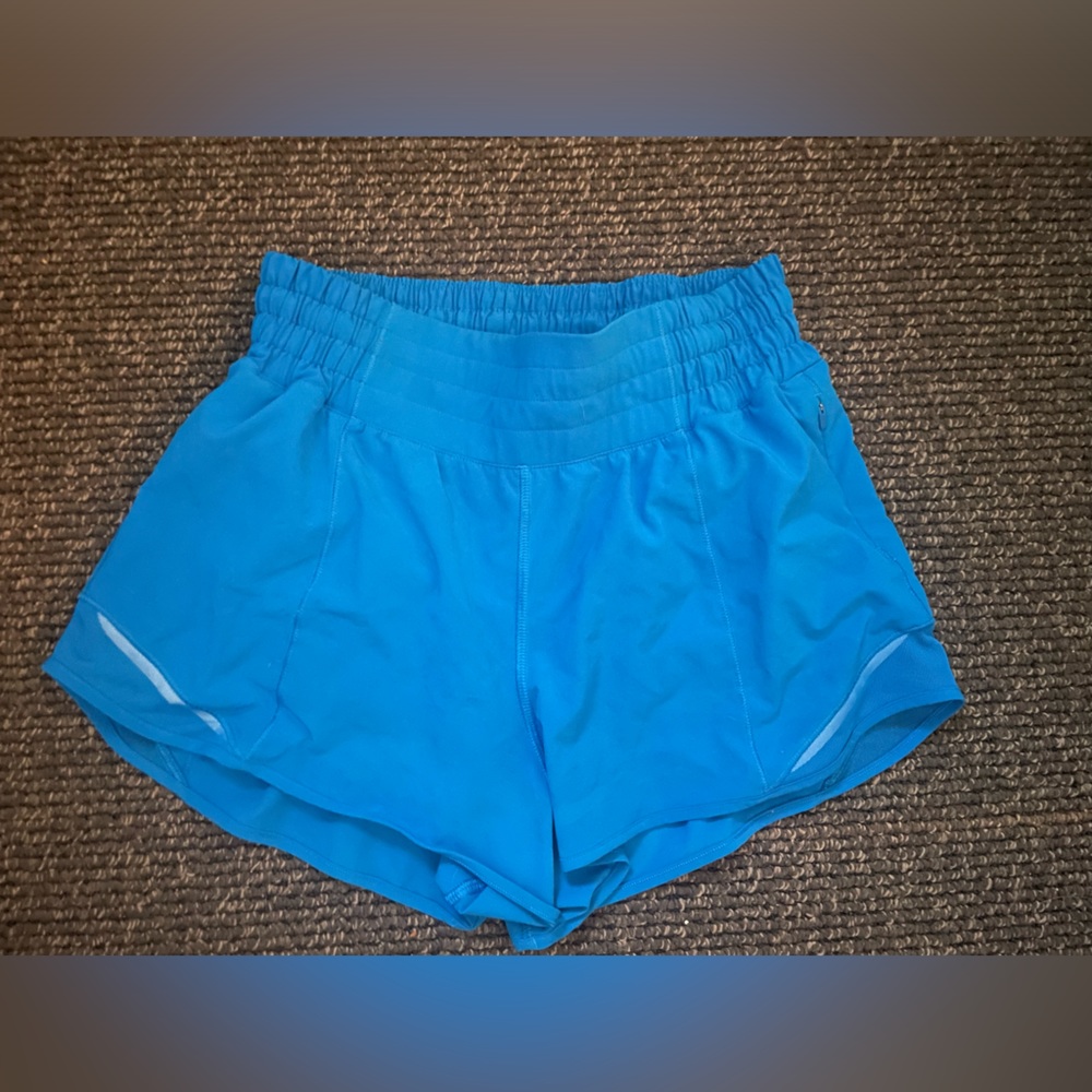 Poolside blue Lululemon shorts Size 4 high rise 4”